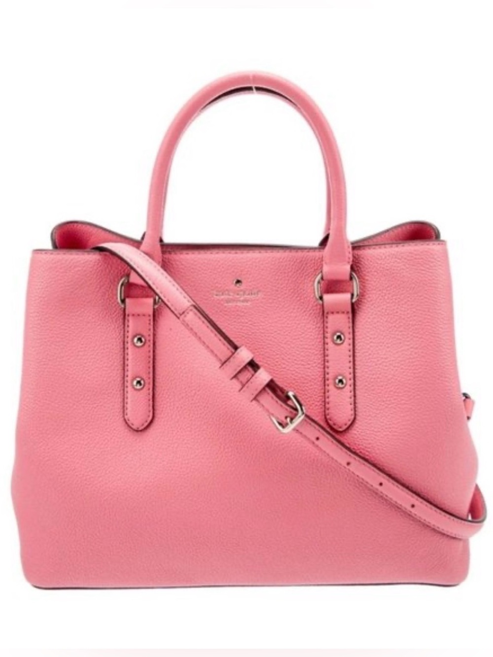 Kate Spade Larchmont Avenue Evangelie Satchel Pink Convertible Crossbody Bag EUC